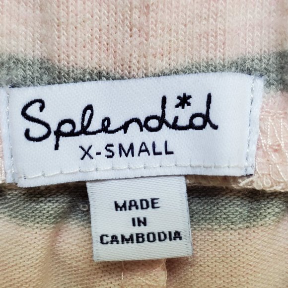 Splendid Elora Soft Cozy Gray Pink Striped Jogger Style Pajama Pants Size XS - Picture 7 of 10